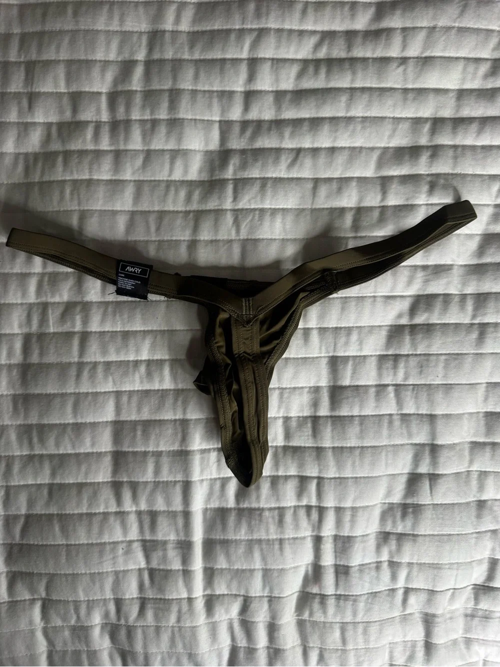 AWRY Men’s Olive Minimal T-Back Thong